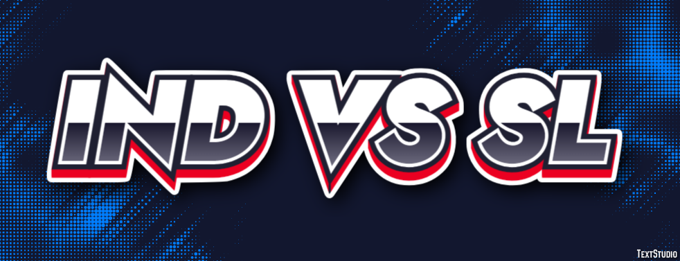 Ind Vs Sl Efeito de texto