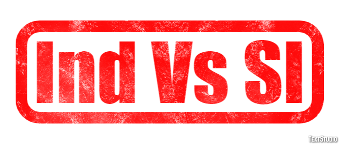 Ind Vs Sl Efeito de texto