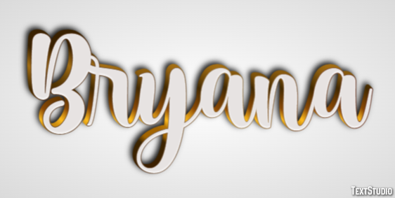 Bryana Efecto de Texto