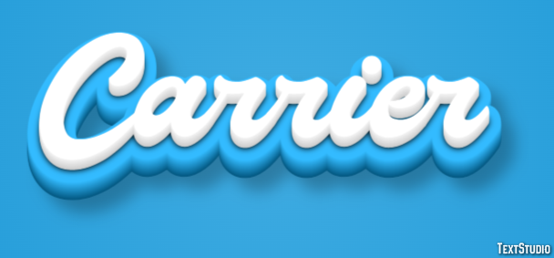 Carrier Text Effect