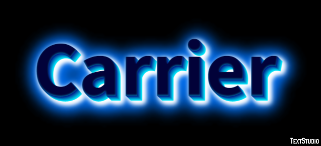 Carrier Effetto testo