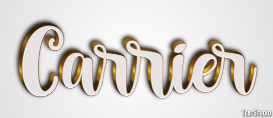 Carrier Text Effect