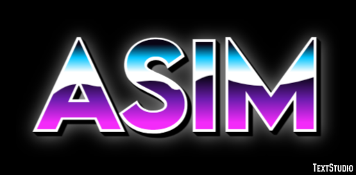 Asim Эффект текста