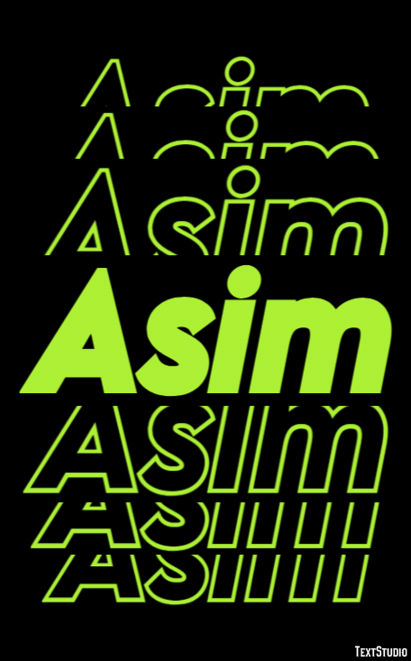 Asim Эффект текста