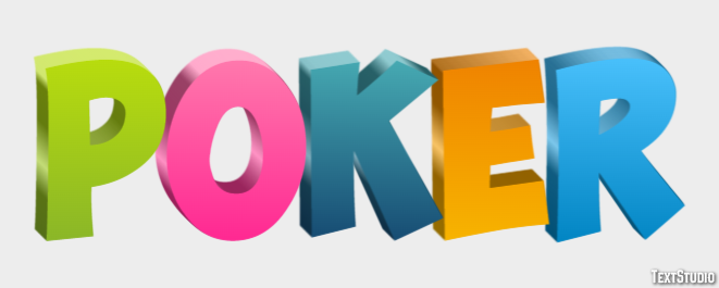 Poker Tekst Effect