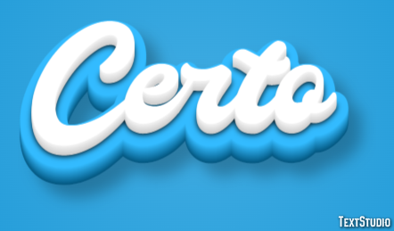 Certo Efeito de texto