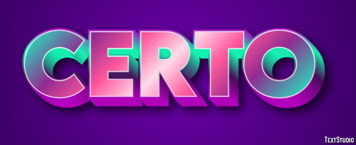 Certo Efeito de texto