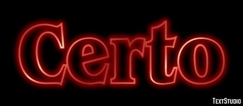 Certo Efeito de texto