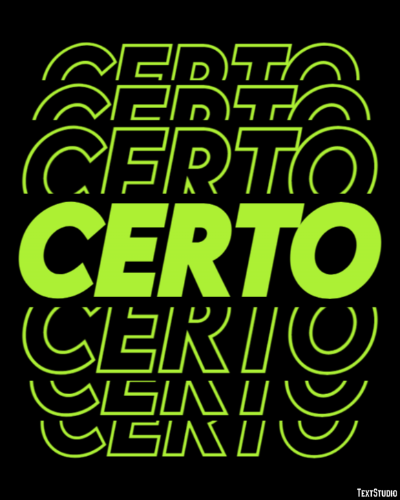 Certo Efeito de texto