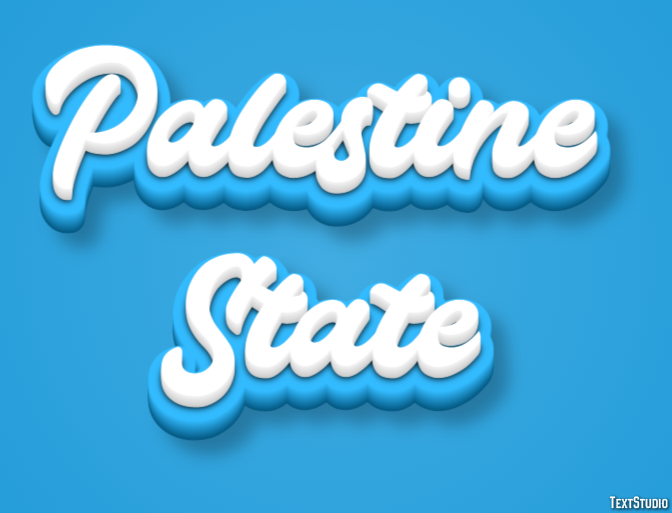 Palestine State Эффект текста