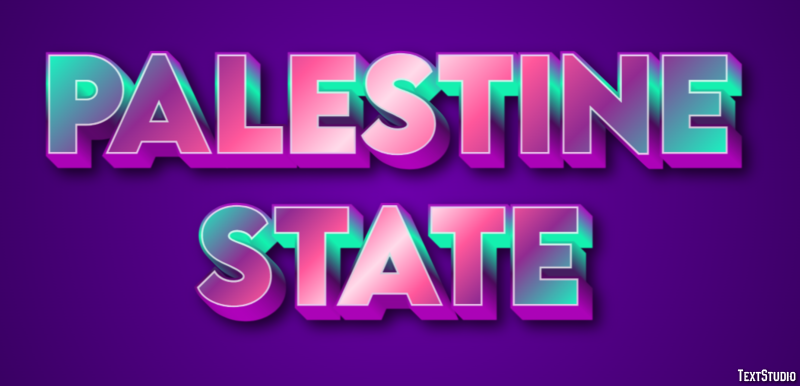 Palestine State Эффект текста