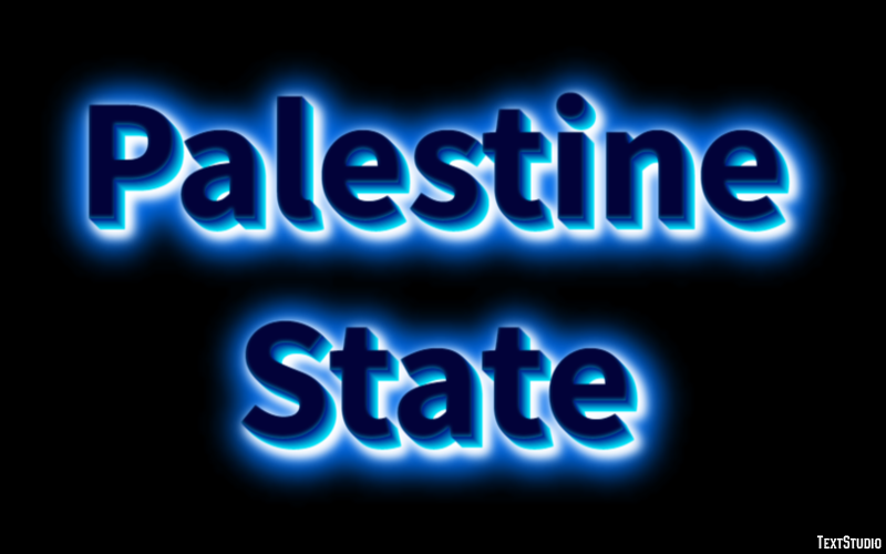 Palestine State Efeito de texto