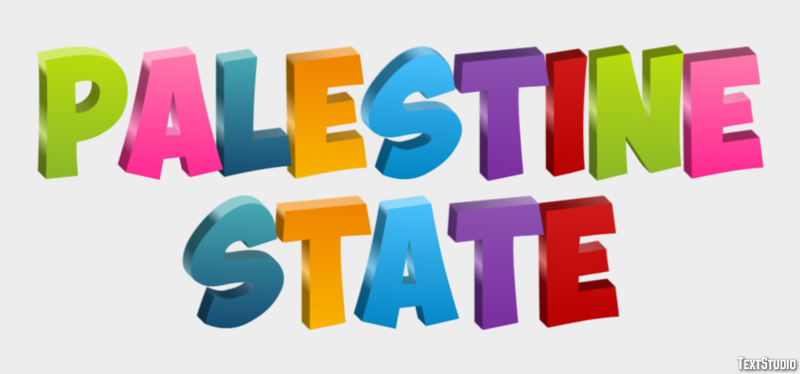 Palestine State Эффект текста