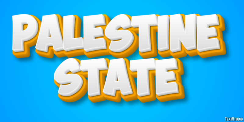 Palestine State Эффект текста