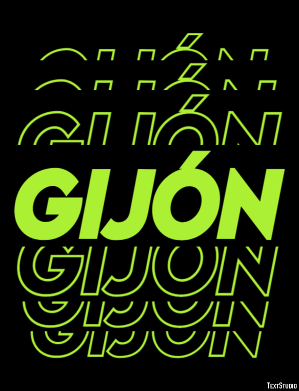 Gijón Efekt tekstowy