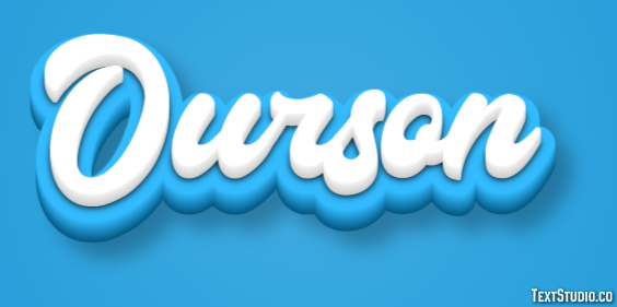 Ourson Effet de texte