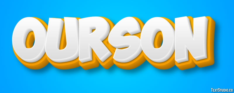 Ourson Effet de texte