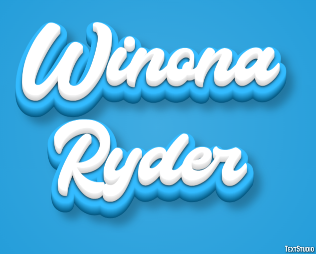 Winona Ryder Text effect