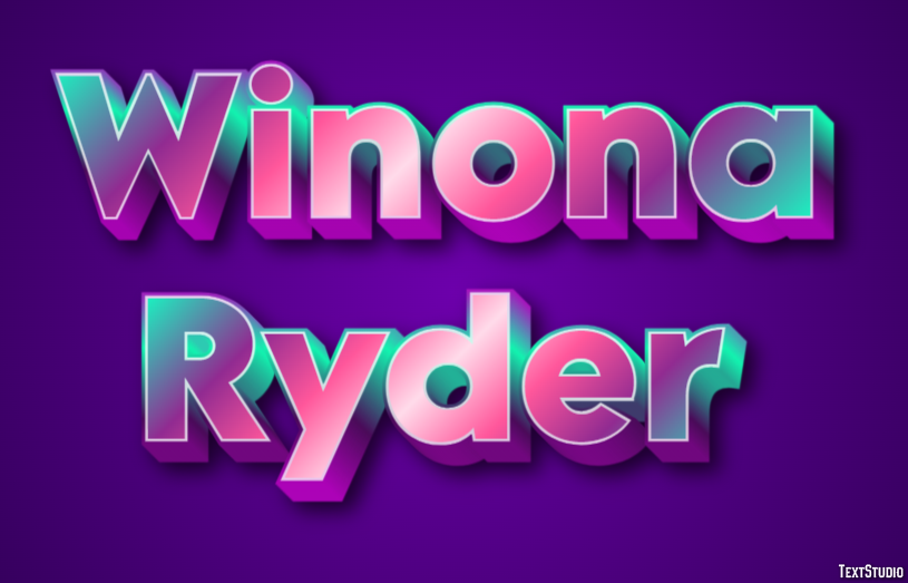 Winona Ryder Text Effect