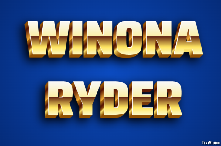 Winona Ryder Text effect