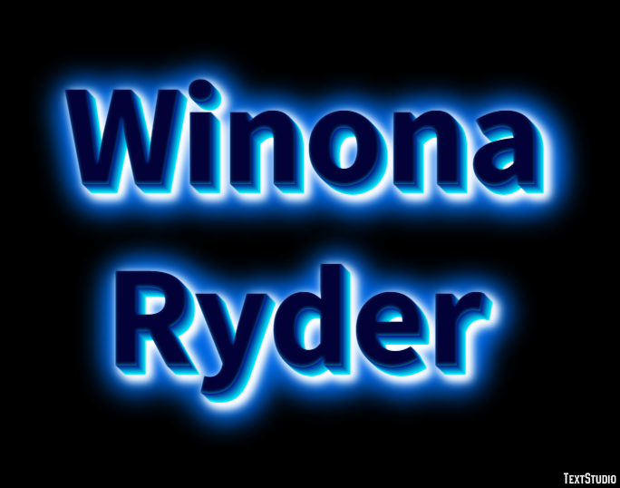 Winona Ryder Text effect