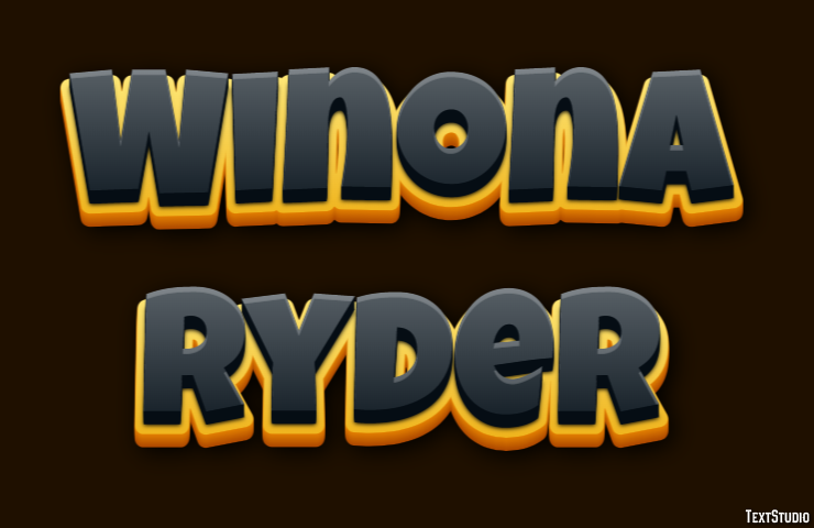 Winona Ryder Text effect