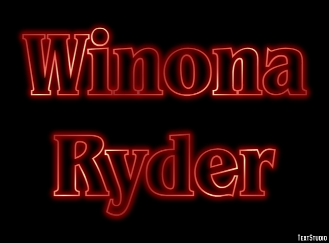 Winona Ryder Text effect