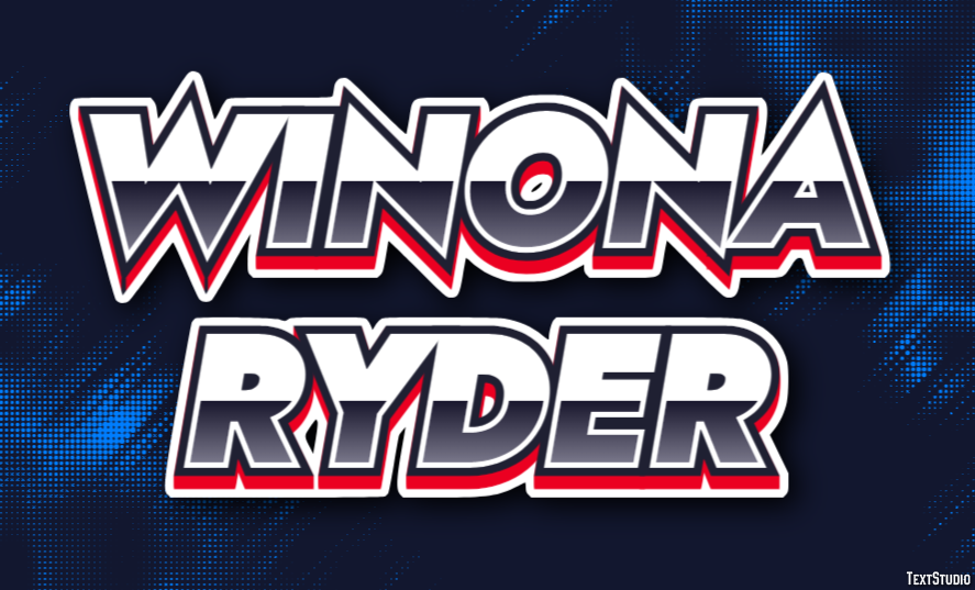 Winona Ryder Text Effect