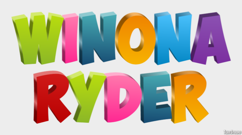 Winona Ryder Text Effect