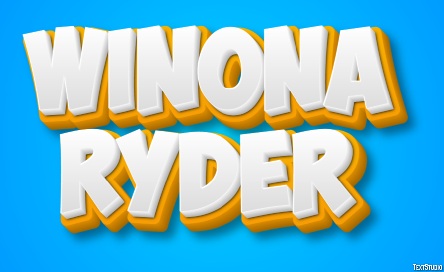 Winona Ryder Text effect