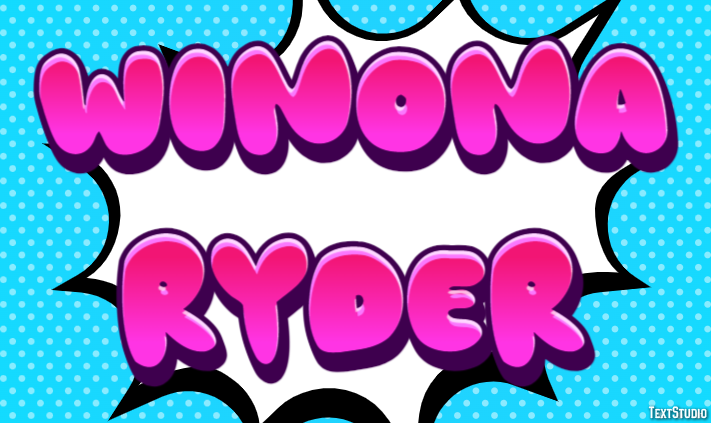 Winona Ryder Text effect