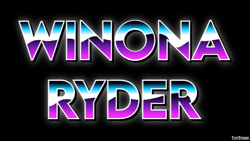Winona Ryder Text effect