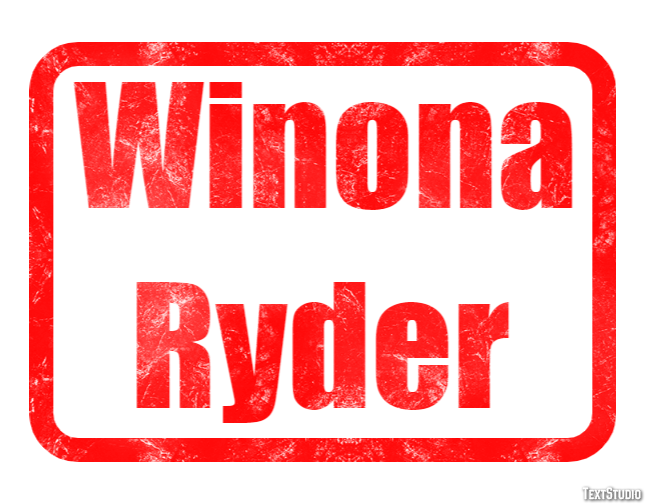 Winona Ryder Text effect