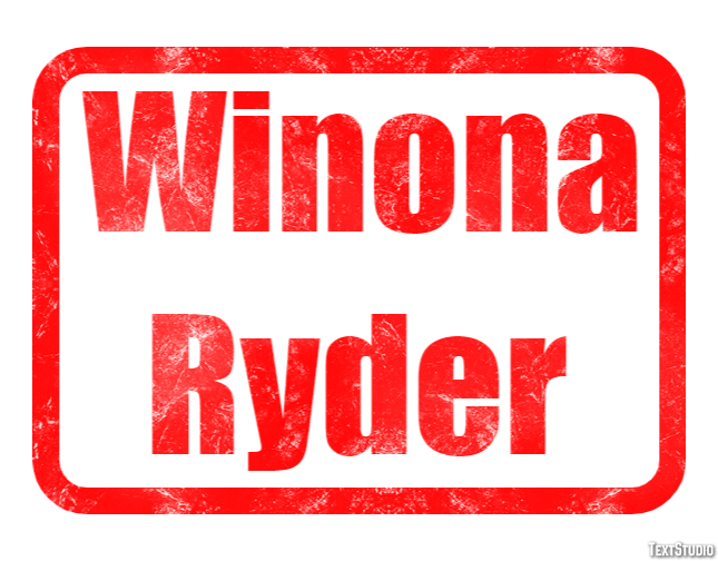Winona Ryder Text Effect