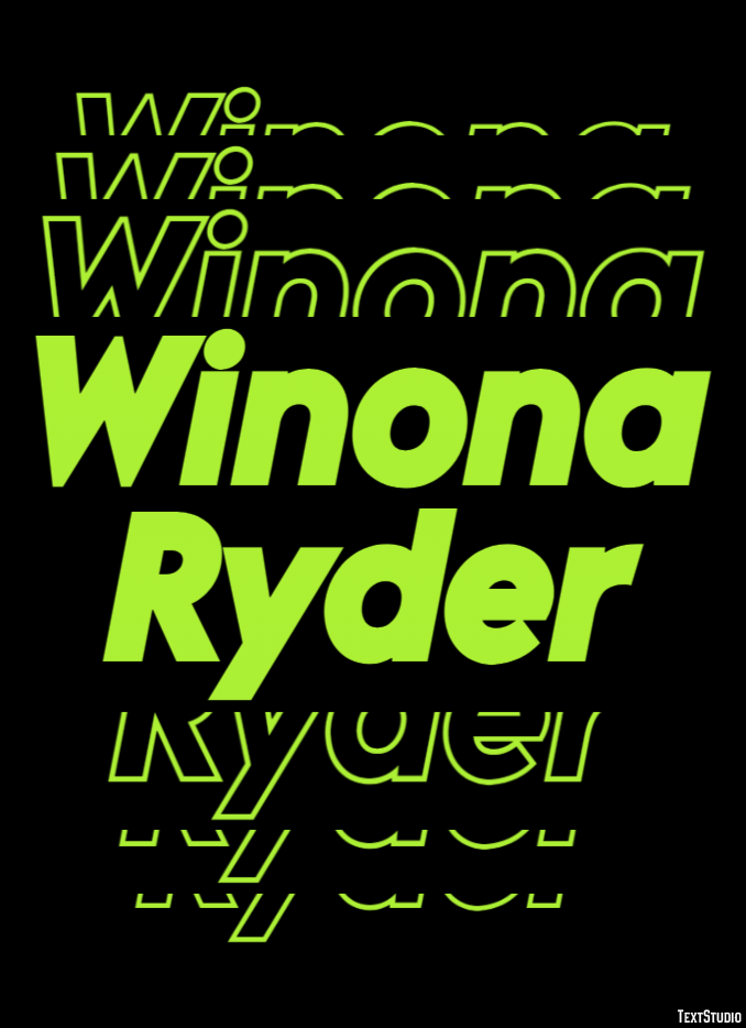 Winona Ryder Text Effect
