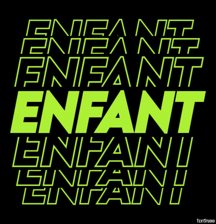 Enfant Effet de Texte
