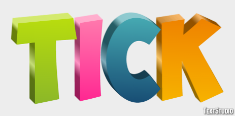 Tick Tekst effect