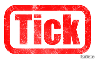 Tick Text Effect