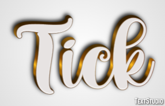 Tick Tekst effect