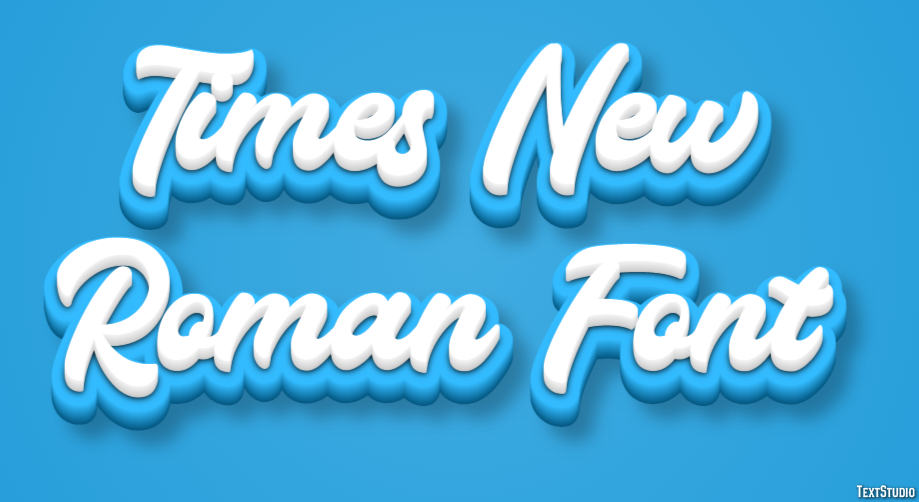 Times New Roman Font Text Effect