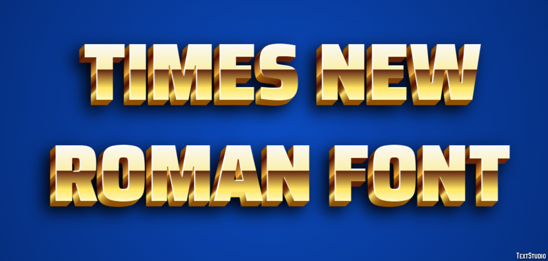 Times New Roman Font Text Effect