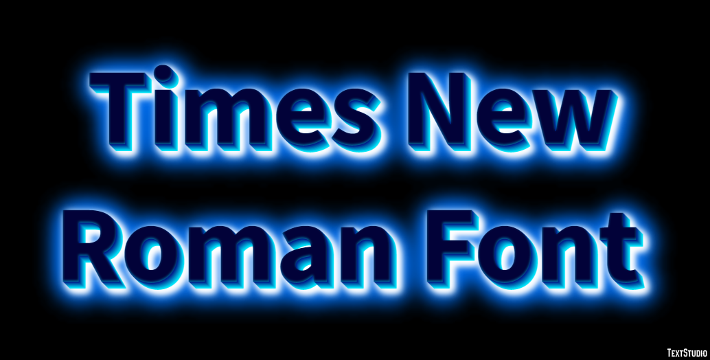 Times New Roman Font Text Effect