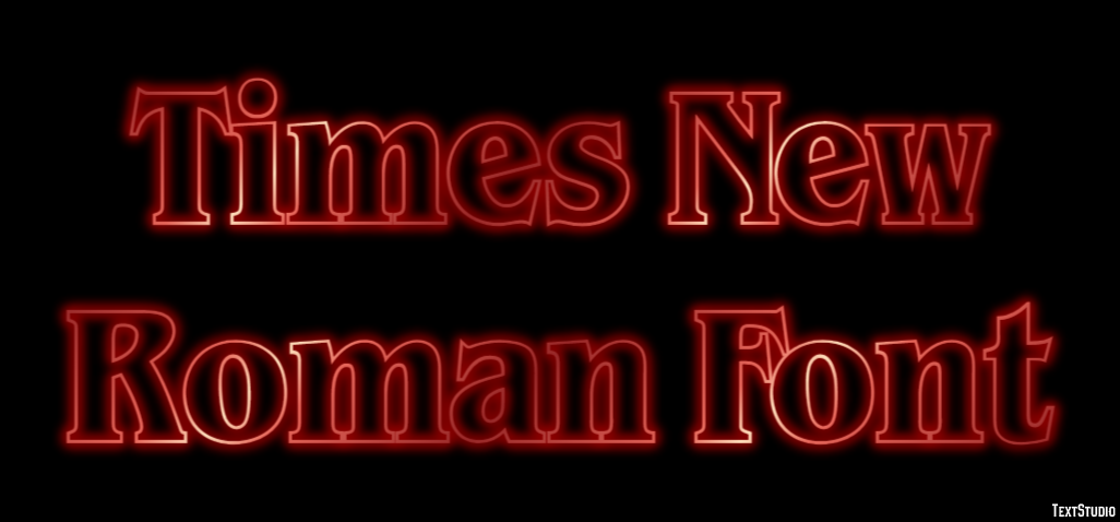 Times New Roman Font Text Effect