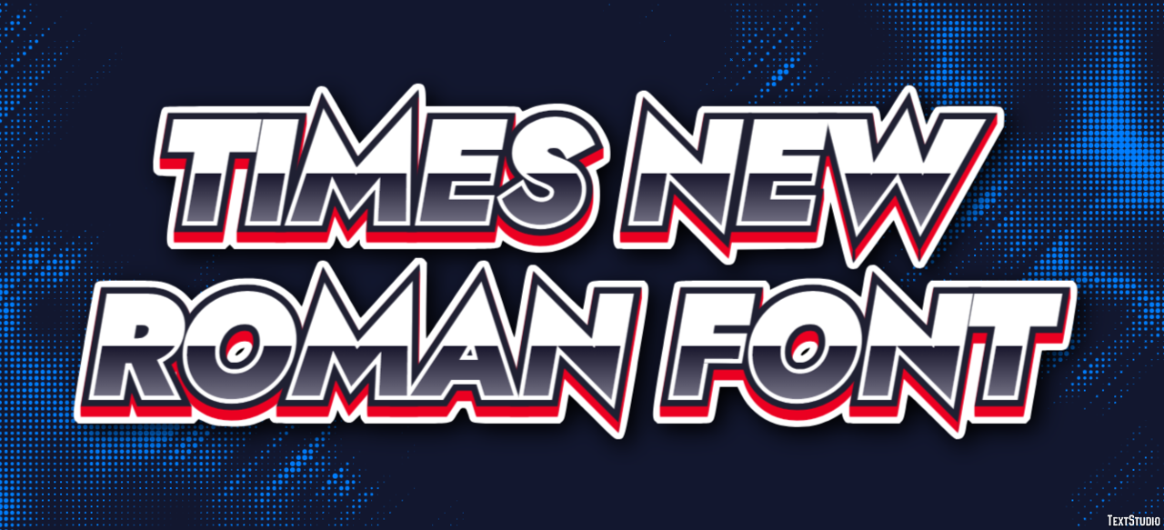 Times New Roman Font Text Effect