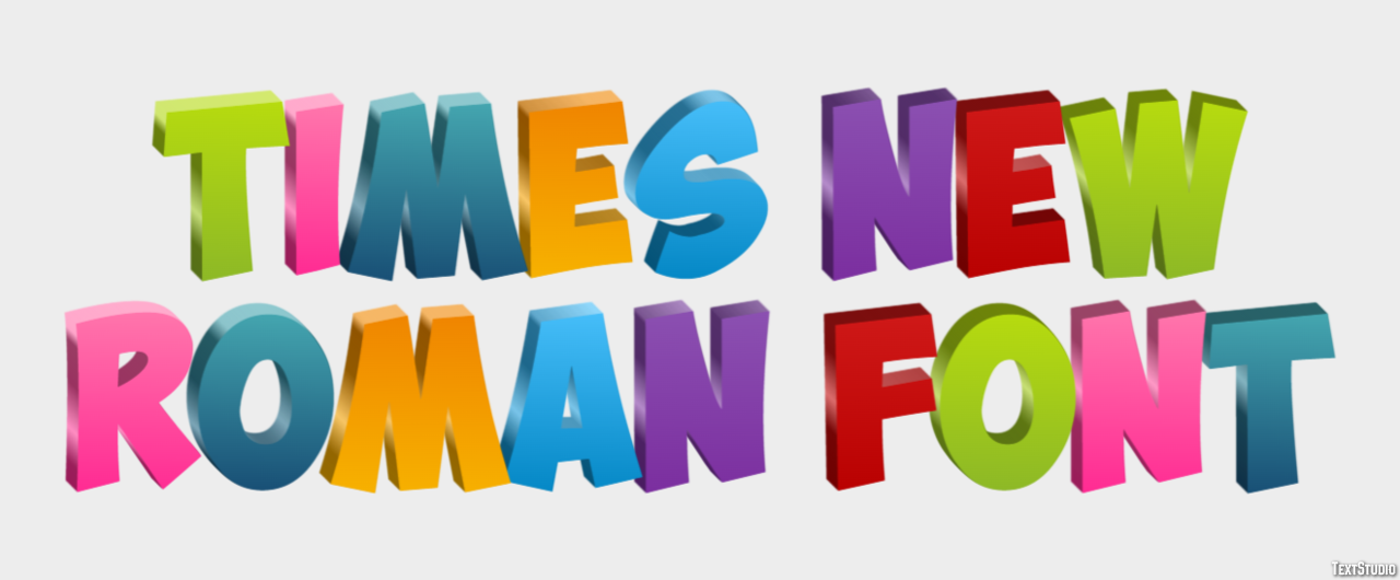 Times New Roman Font Text Effect