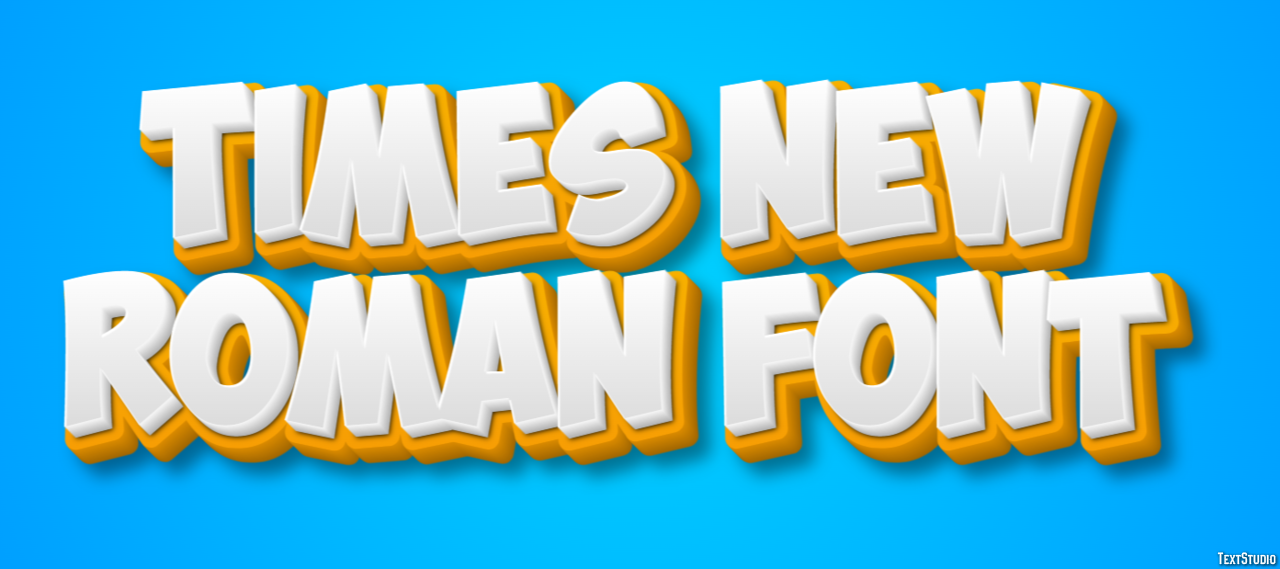 Times New Roman Font Text Effect