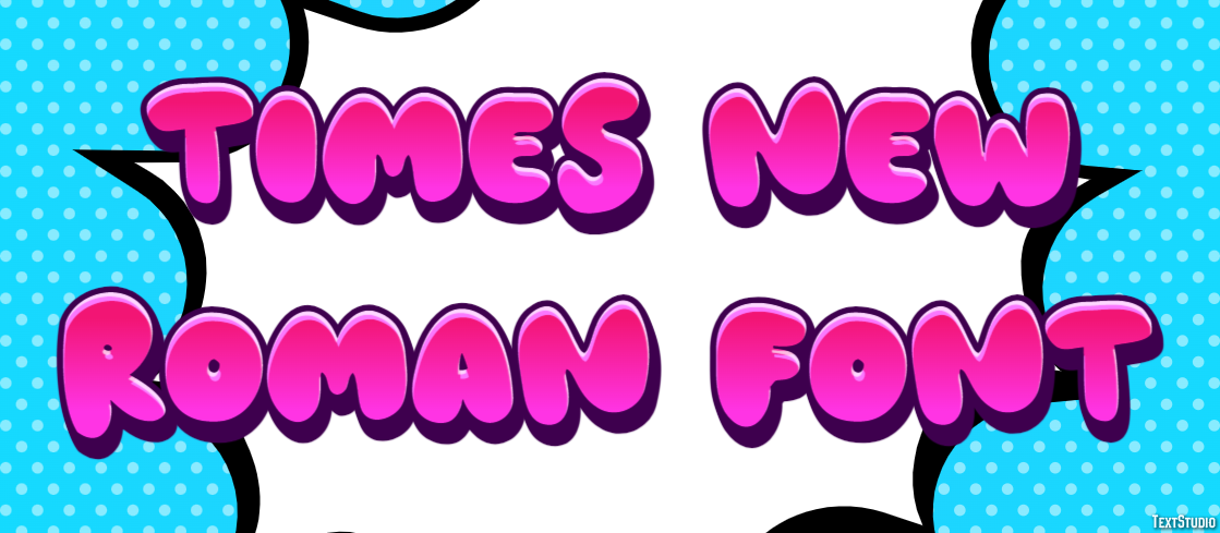 Times New Roman Font Text Effect