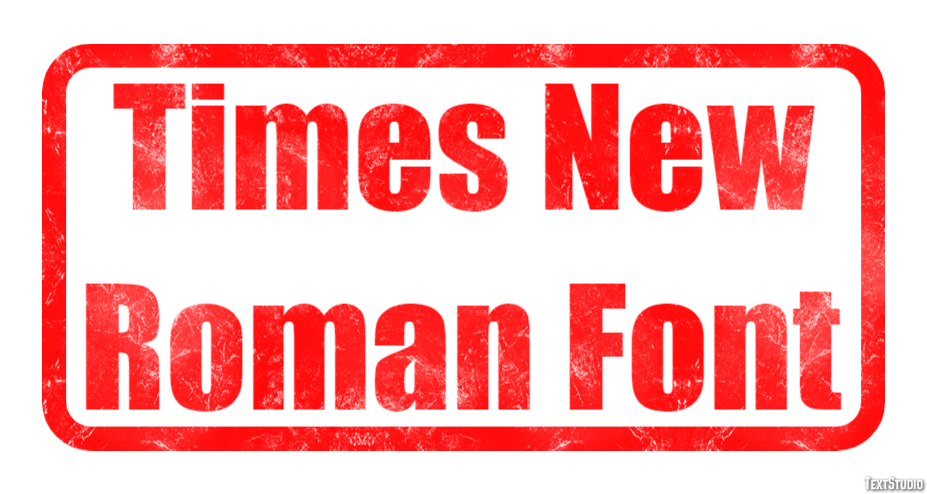 Times New Roman Font Text Effect