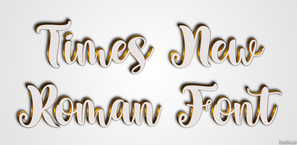 Times New Roman Font Text Effect