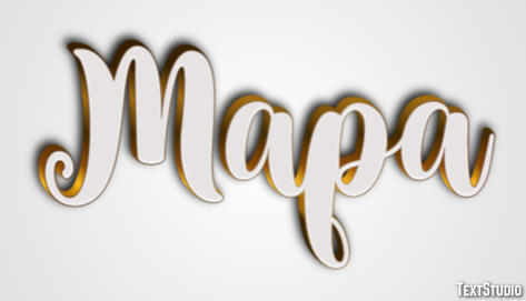 Mapa Efeito de texto